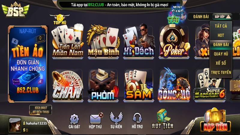 B52club có giao diện thân thiện và đẹp mắt
