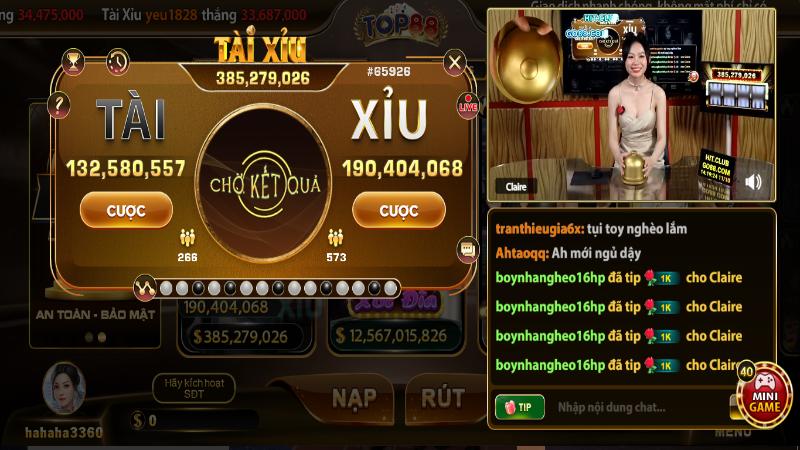 Casino live Top88 mang đến trải nghiệm tuyệt vời