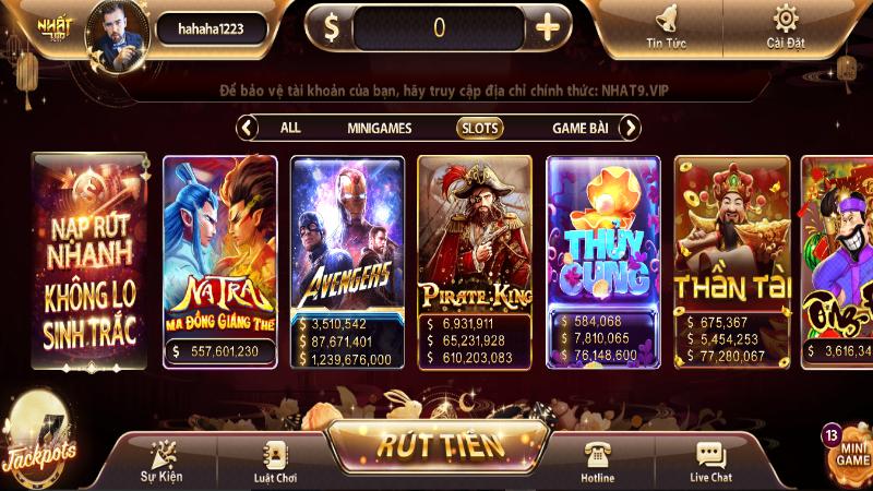 Kho game slot tại Nhatvip thu hút nhiều người tham gia