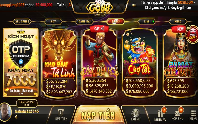 Game slot được nhiều người yêu thích tại Go88