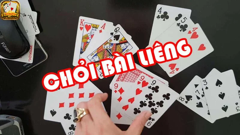 Các hành động trong ván bài liêng tại cổng game