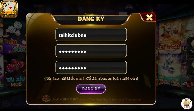 Đăng ký tài khoản chính thức để nhận được quà từ Hitclub