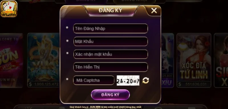 Code thưởng cho tân thủ mới đăng ký thành công tại Sunwin