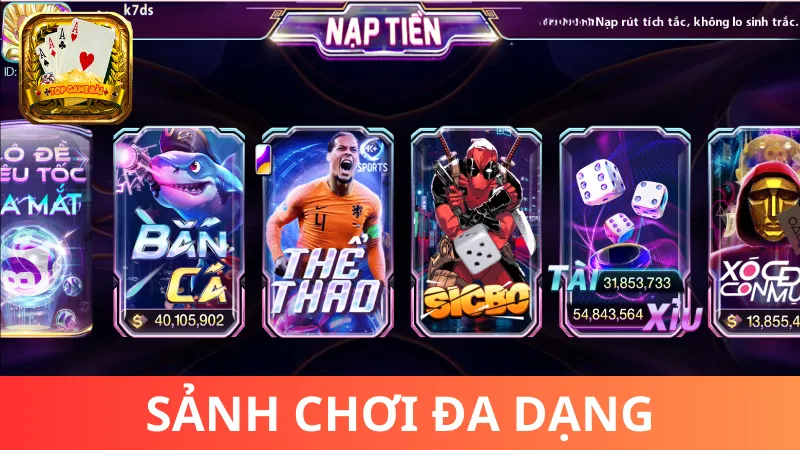 Đánh giá các sảnh trò chơi của 789club