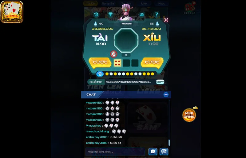 Tương tác trực tiếp game tài xỉu thắng cực nhanh
