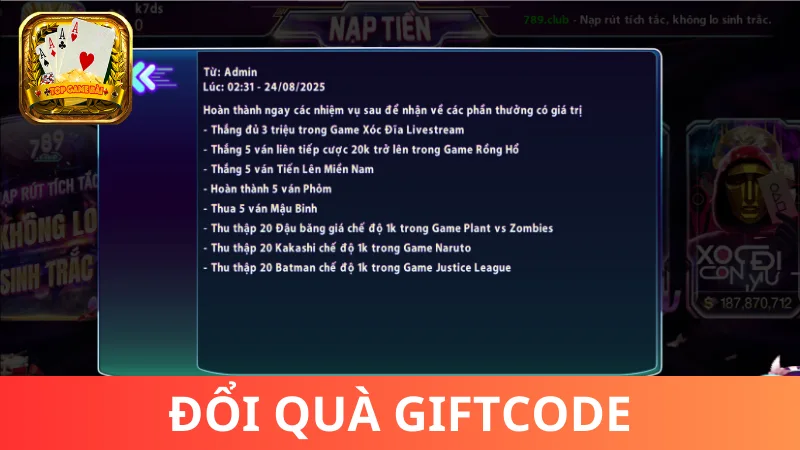 Giftcode 789 Club mới nhất - Điều cần biết