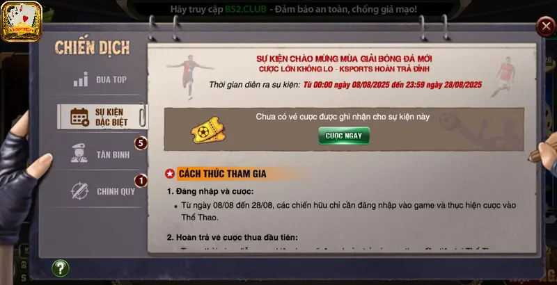 Hệ thống có nhiều sự kiện nhận code cho người chơi