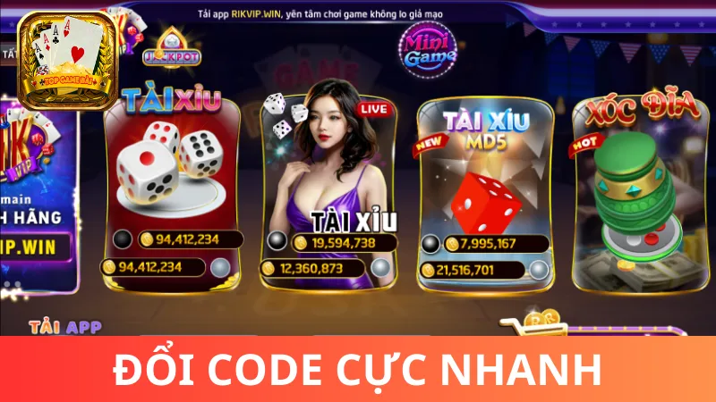 Hướng dẫn cách dùng code quà tặng Rikvip
