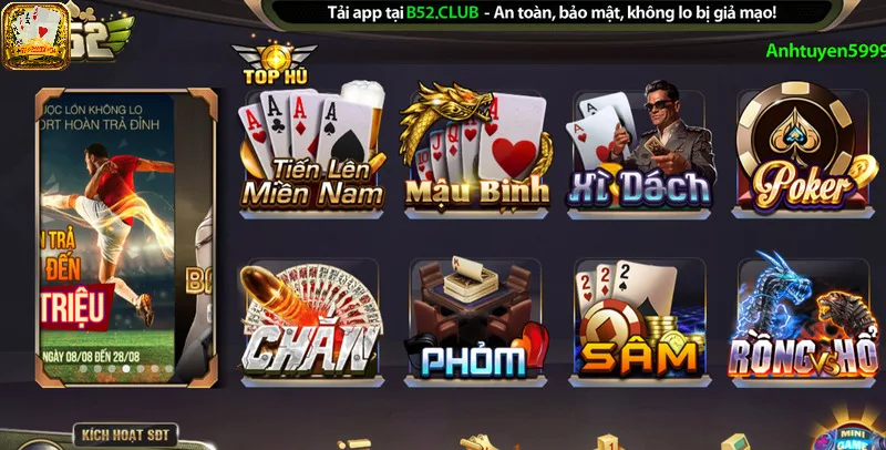 Kho game bài truyền thống khiến người chơi mê mẩn