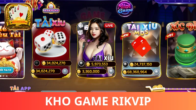 Kho game Rikvip có gì thu hút người chơi