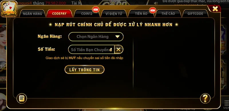 Nạp rút được tiến hành nhanh gọn với nhiều hình thức