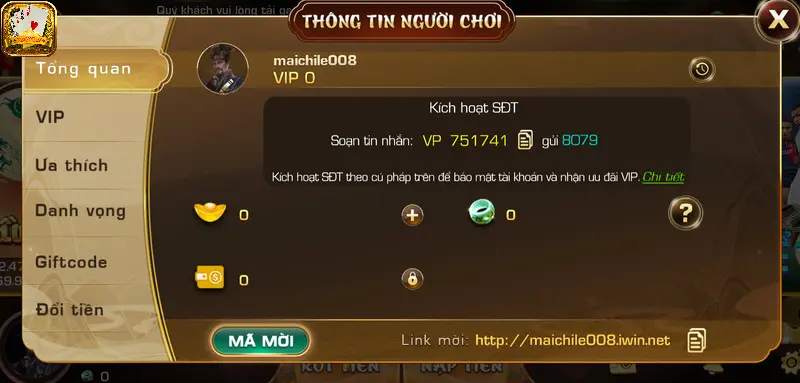 Người chơi phải đăng ký và xác minh tài khoản để nhận mã