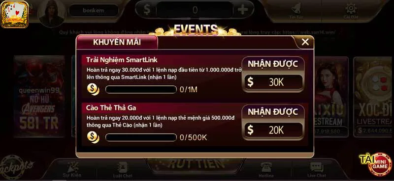 Tham gia các sự kiện của hệ thống để rinh quà thoải mái