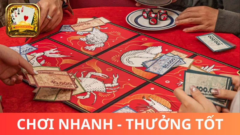 Ví dụ hướng dẫn cách chơi Bầu Cua và tính thưởng